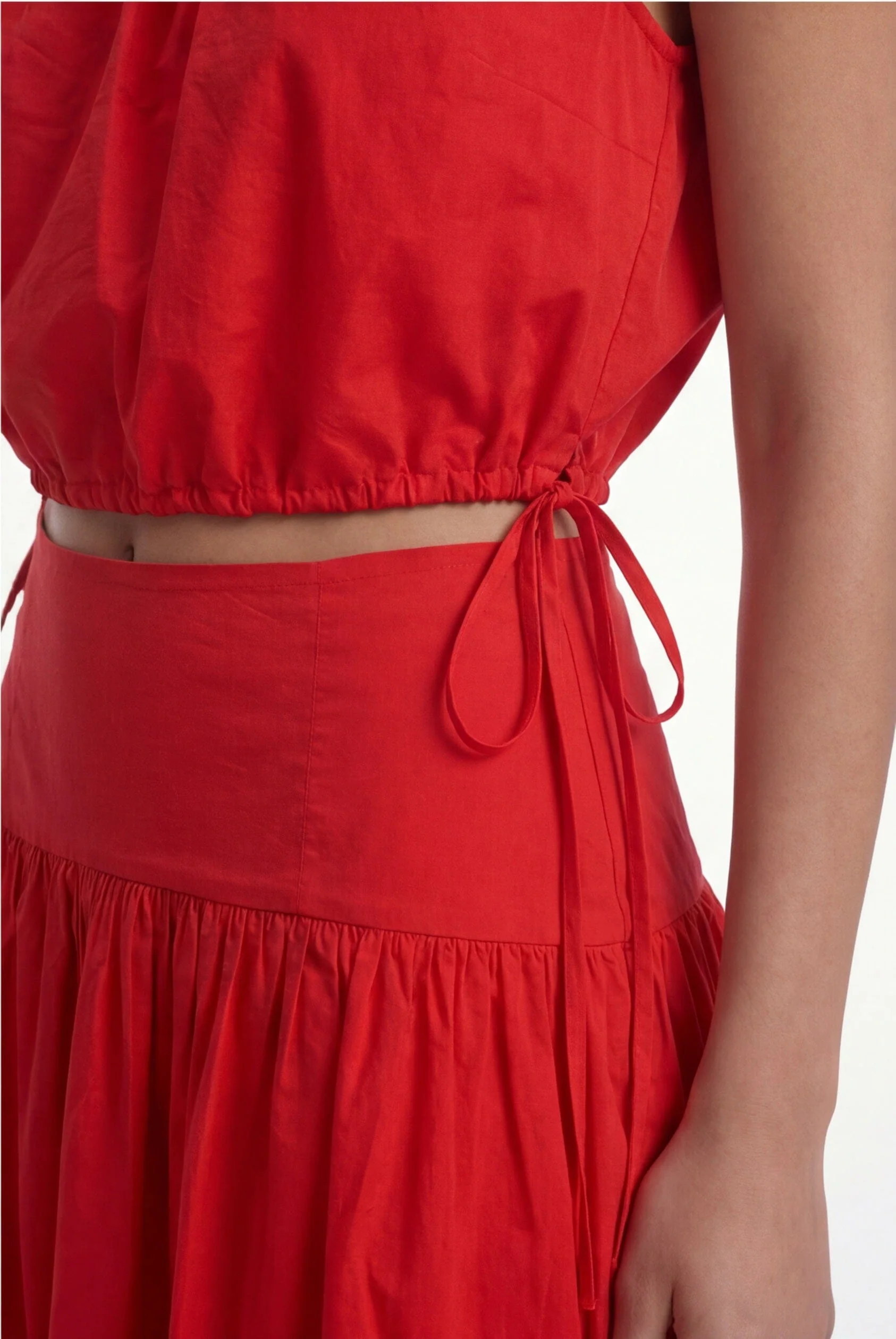 JUPE MIDI - CELIA - ROUGE - Image 4