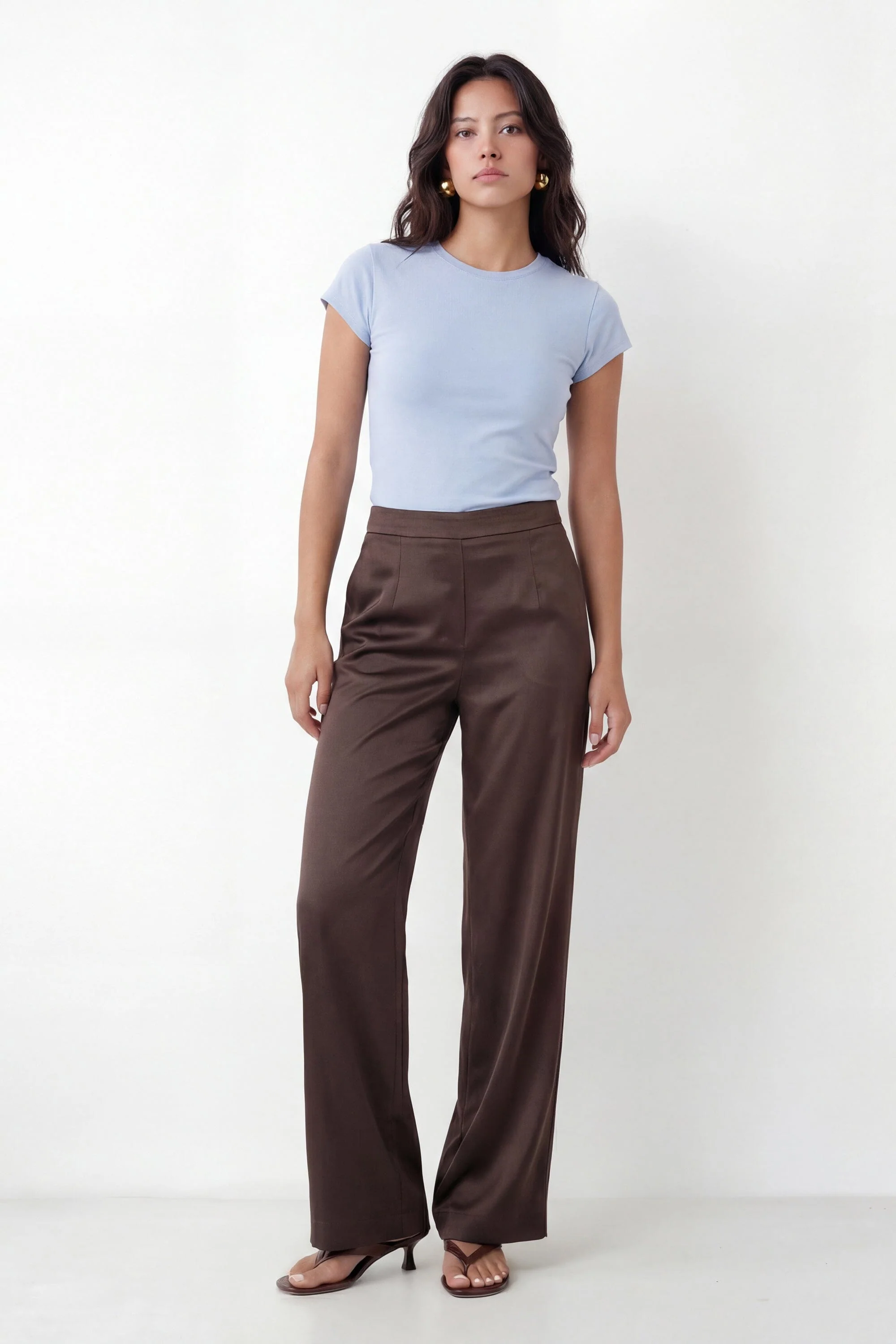 PANTALON - CAPRI - CHOCOLAT