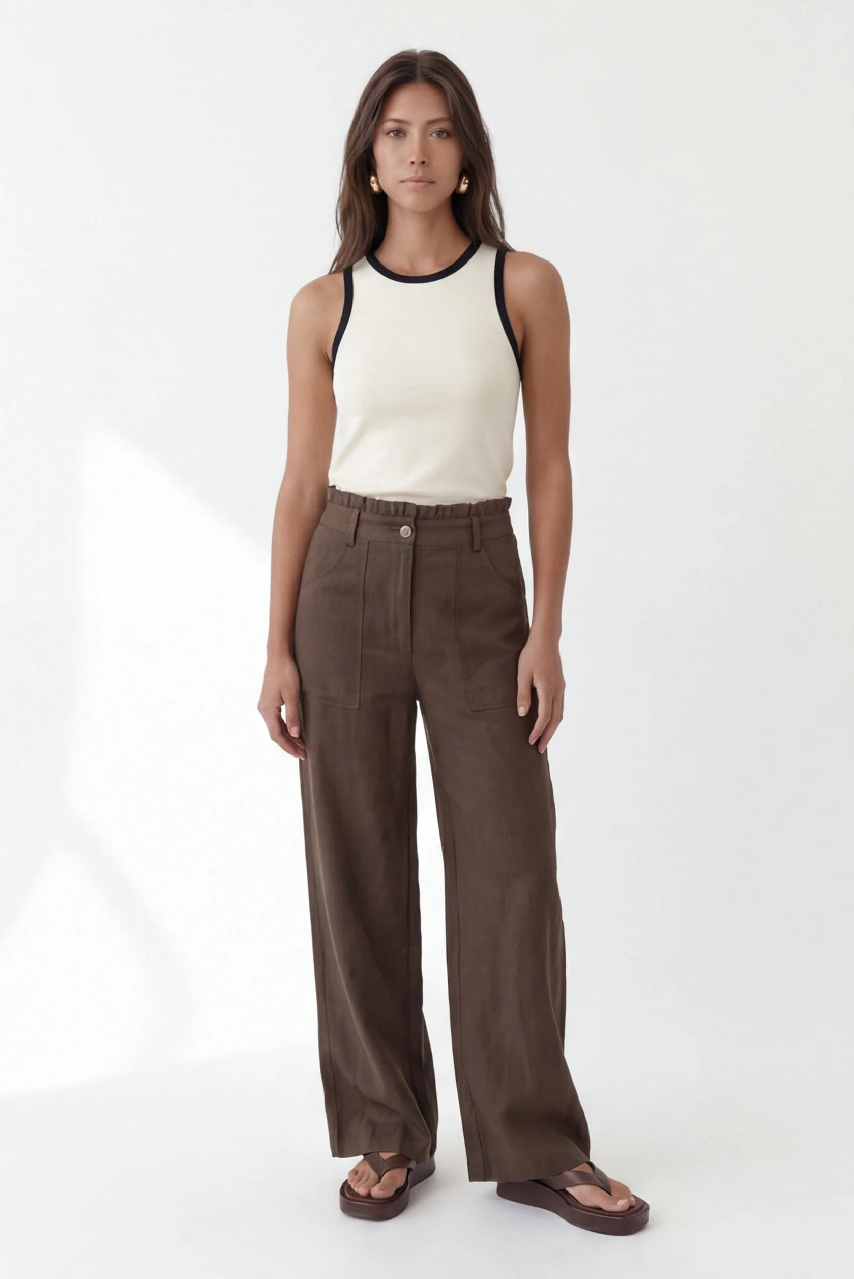 PANTALON LYOCELL - CORSICA - KAKI