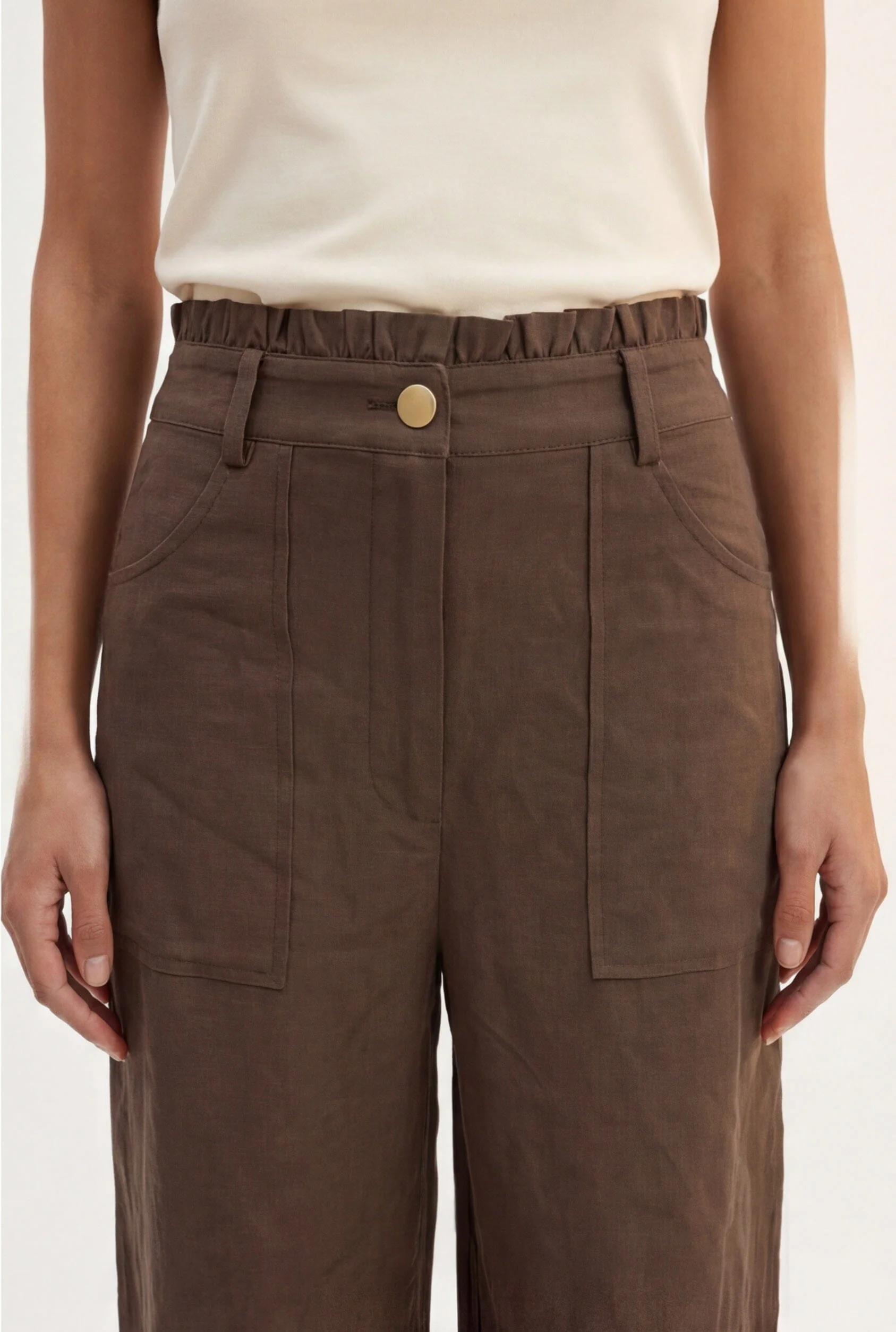 PANTALON LYOCELL - CORSICA - KAKI - Image 2