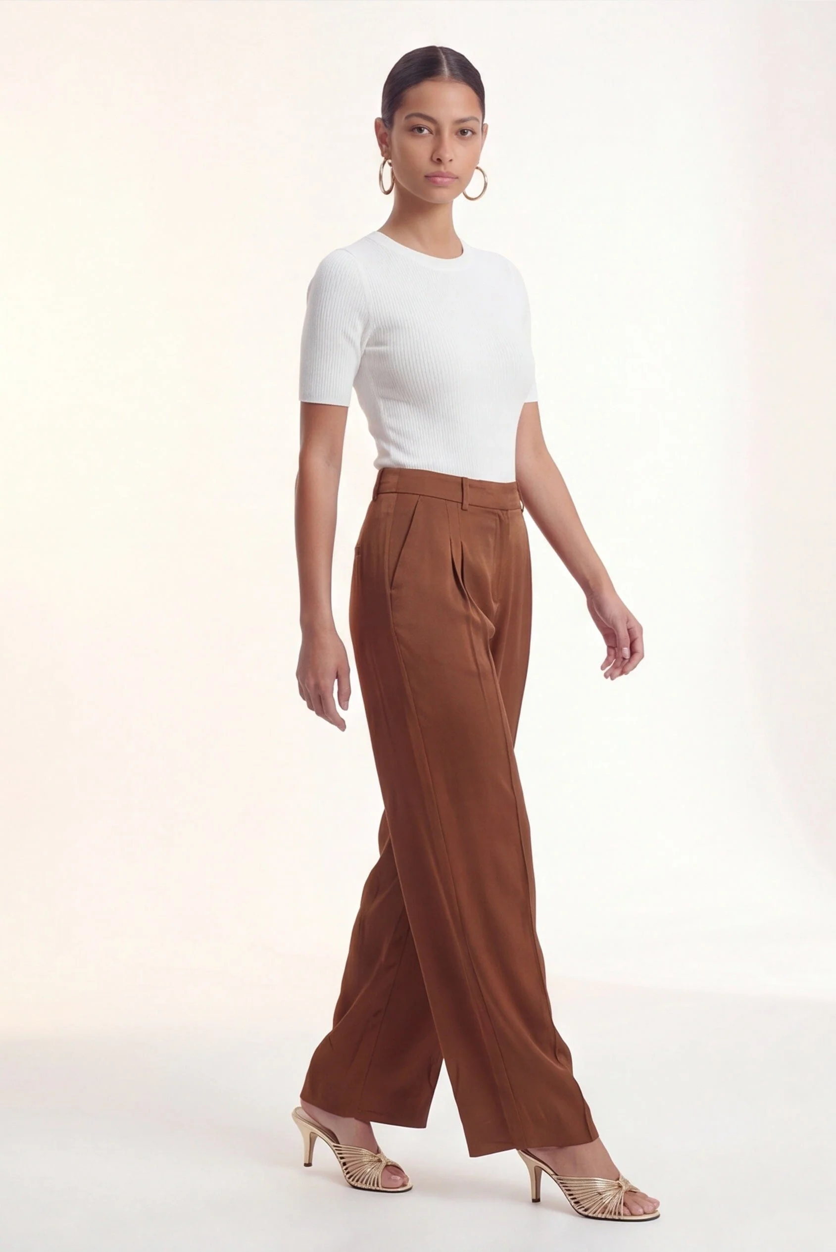 PANTALON FLUIDE - CRUZ - CARAMEL