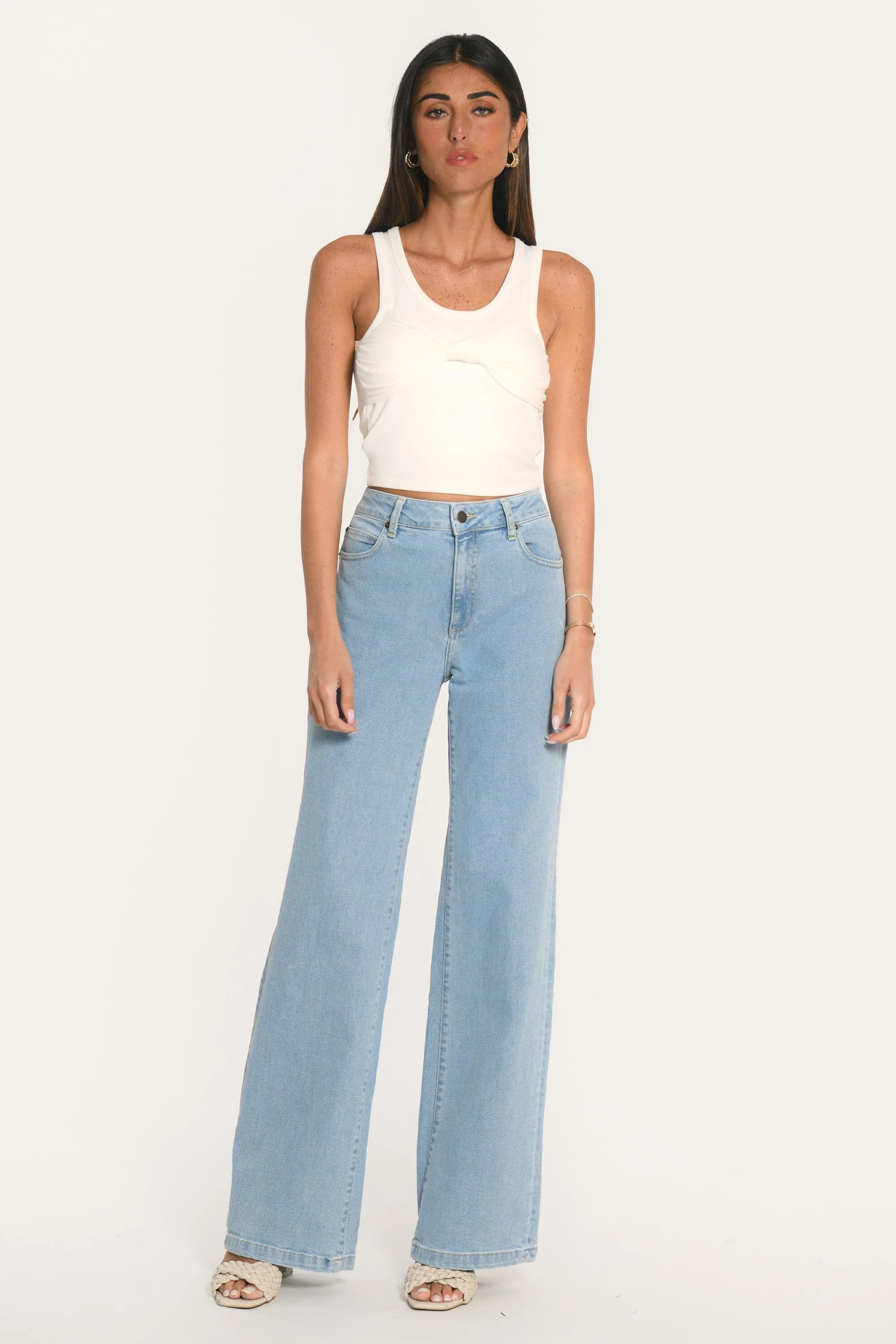 JEAN LARGE COTON RECYCLÉ ERA BLEACH