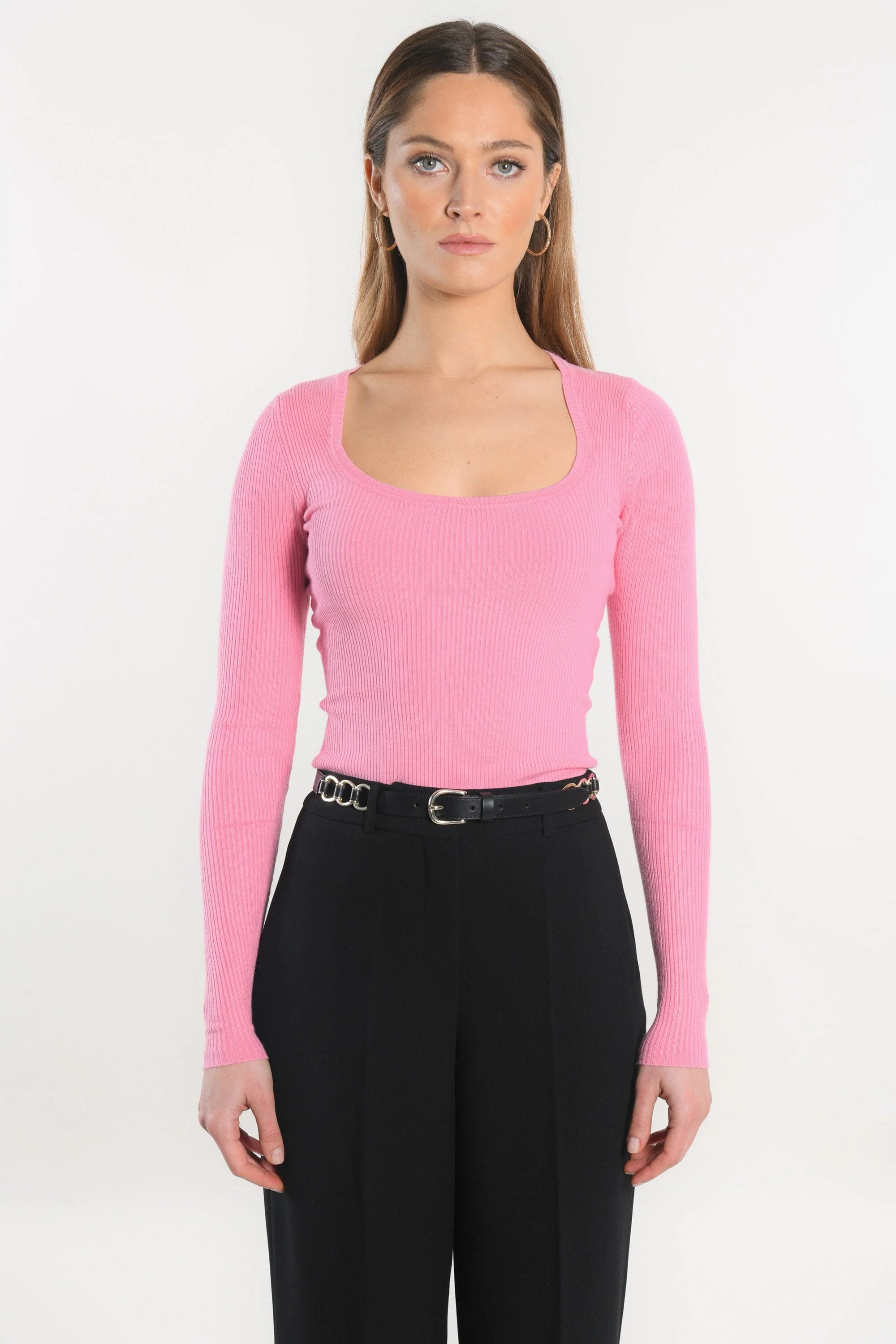 PULL COL U - LOLITA - BOIS DE ROSE