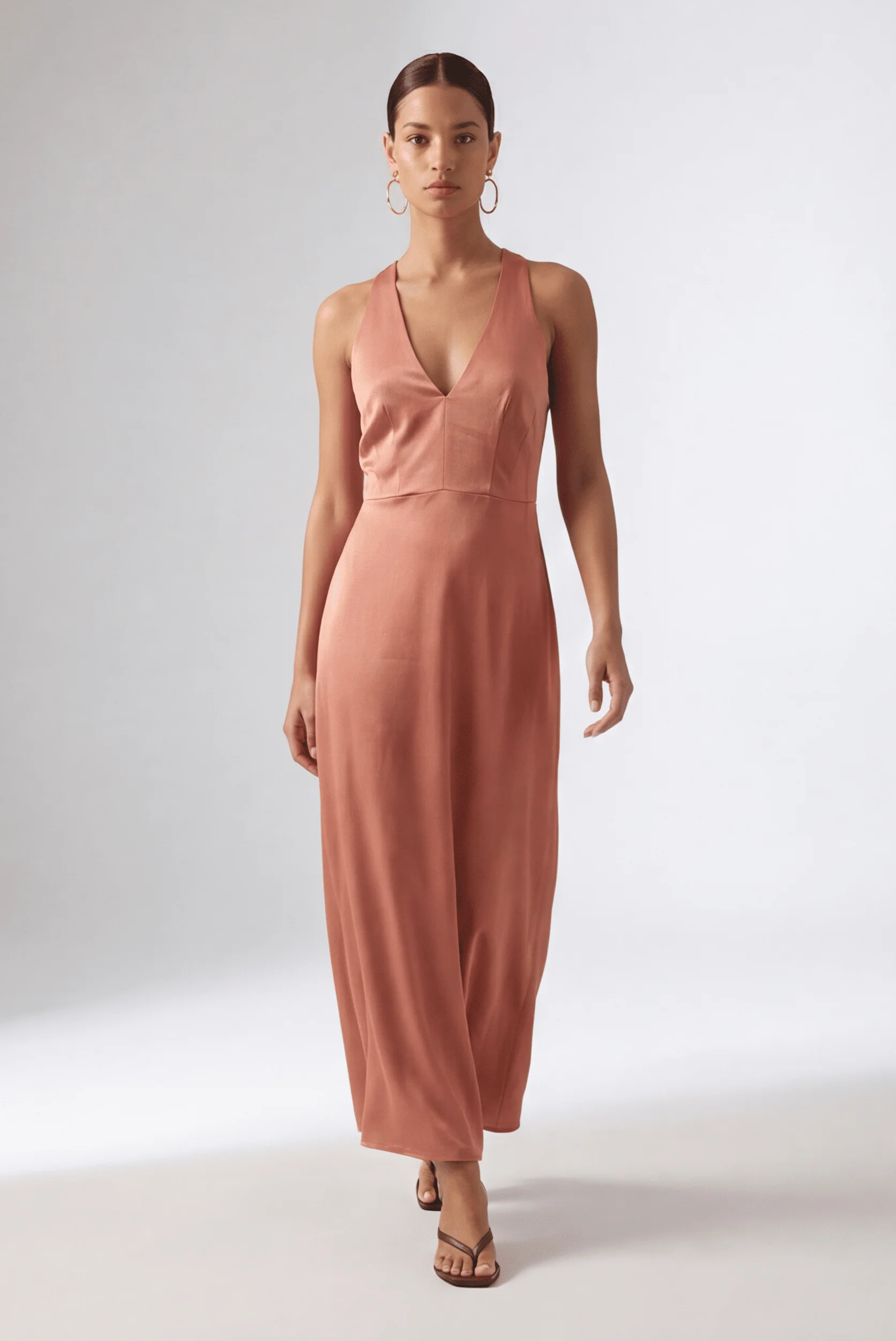 ROBE CROISEE - CAPRI - TERRACOTA