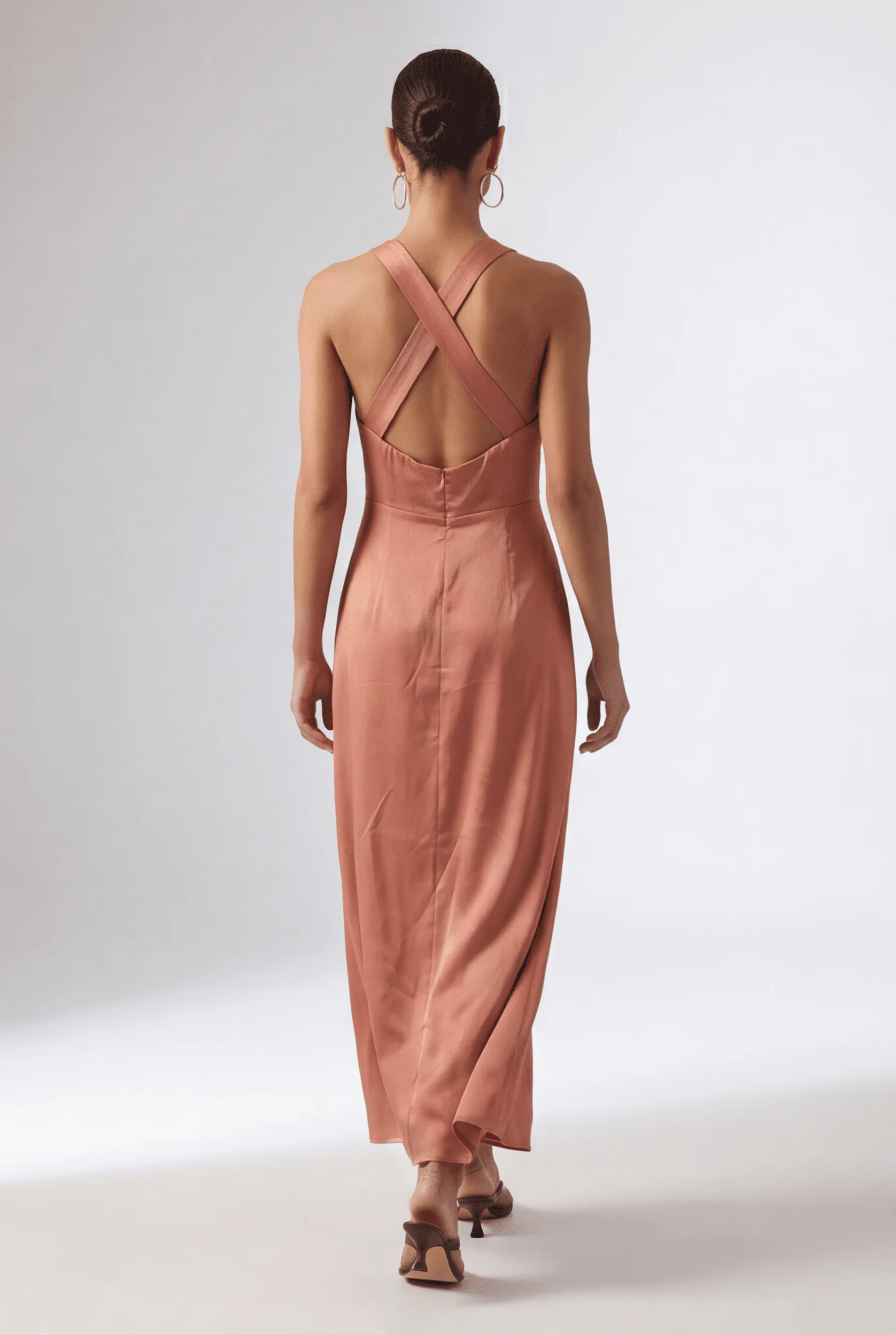 ROBE CROISEE - CAPRI - TERRACOTA - Image 2