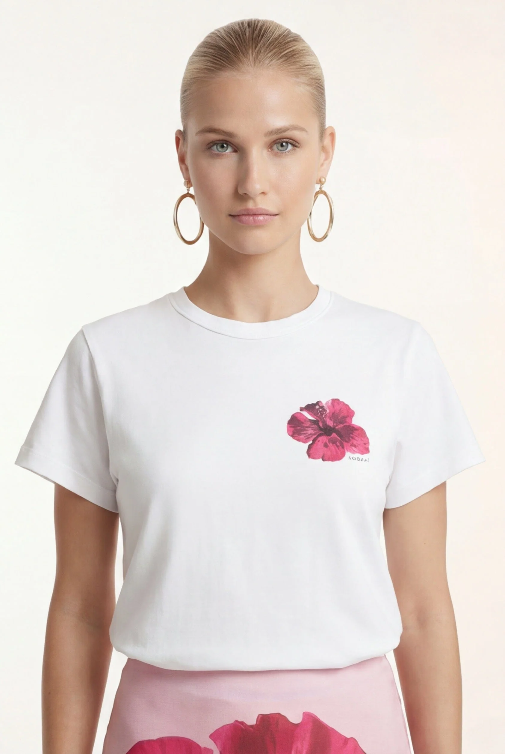 TEE-SHIRT - C-HIBISCUS - BLANC