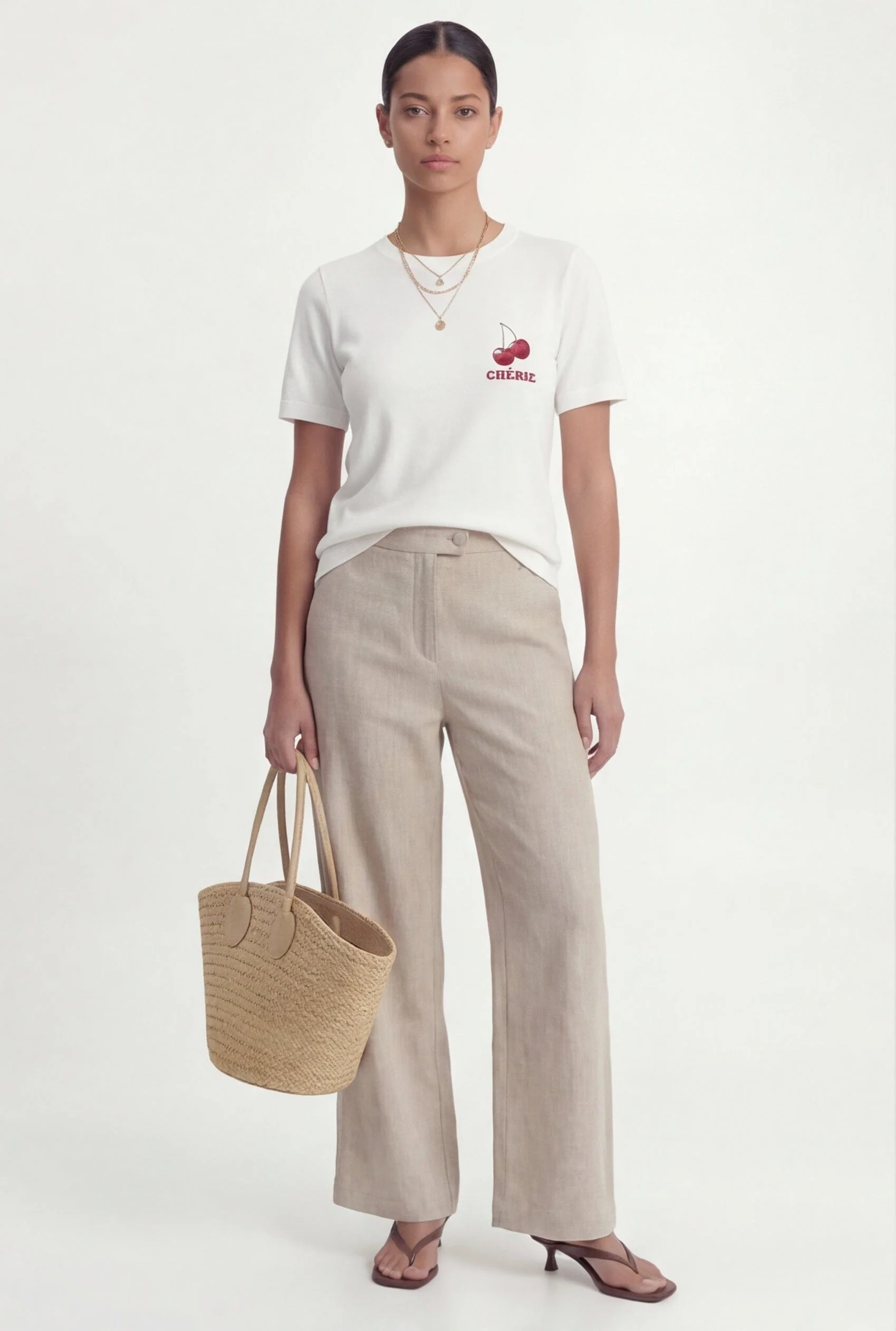 TEE-SHIRT - CHERIE - ECRU
