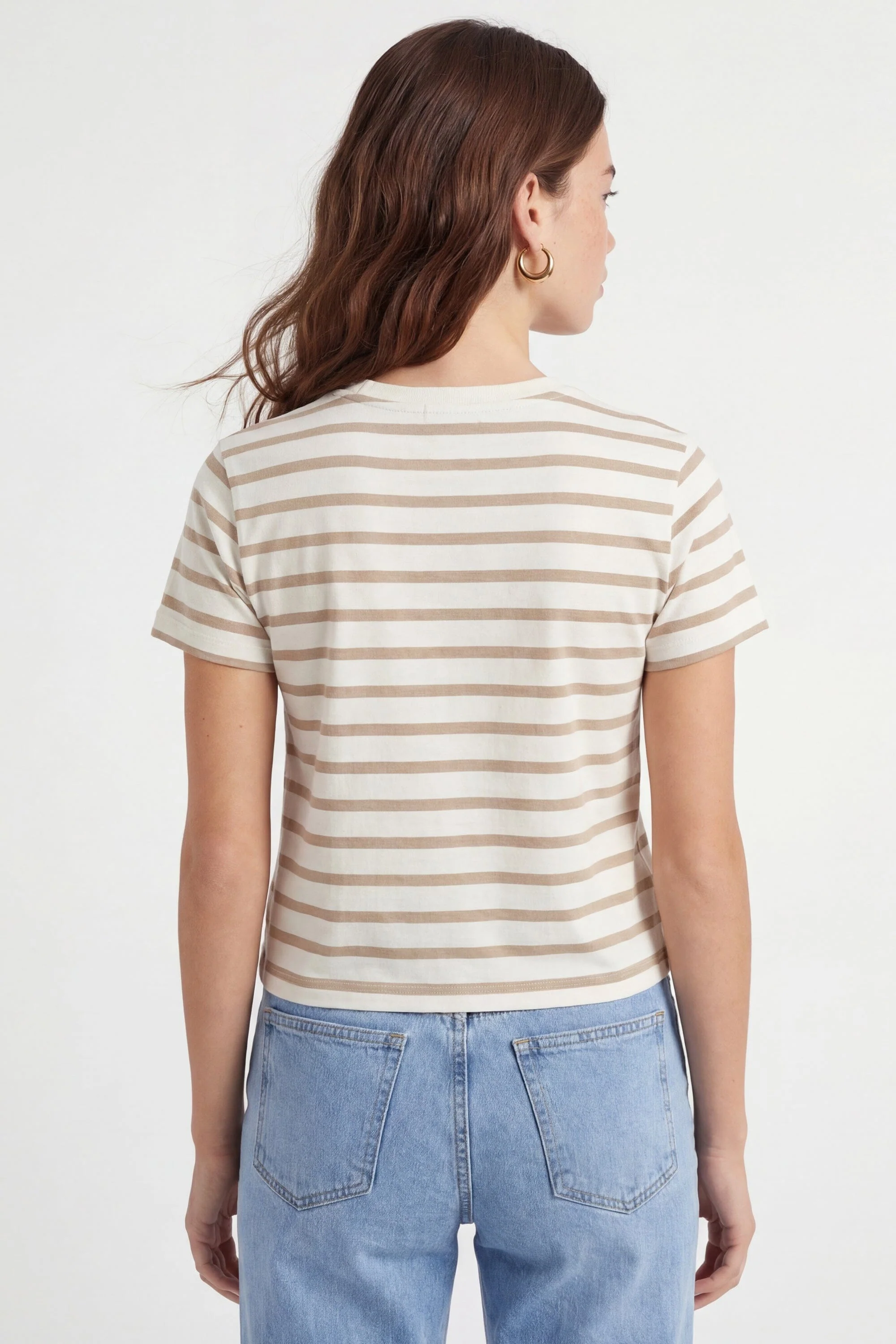 TEE SHIRT MARINIÈRE - COEUR - ECRU/CANNELLE - Image 5