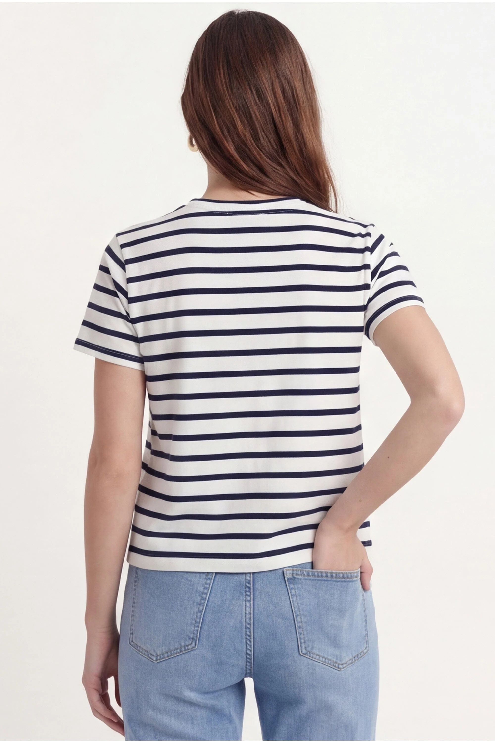 TEE SHIRT MARINIÈRE - COEUR - ECRU/MARINE - Image 5