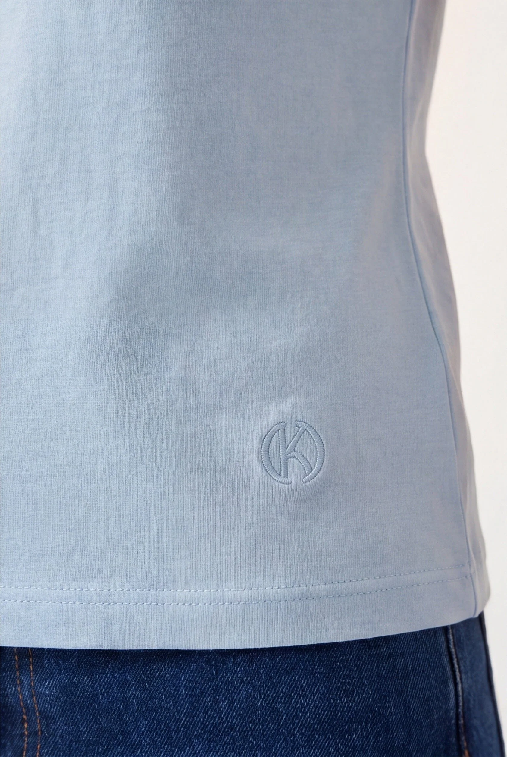TEE-SHIRT COL V - COLE - BRUME - Image 2