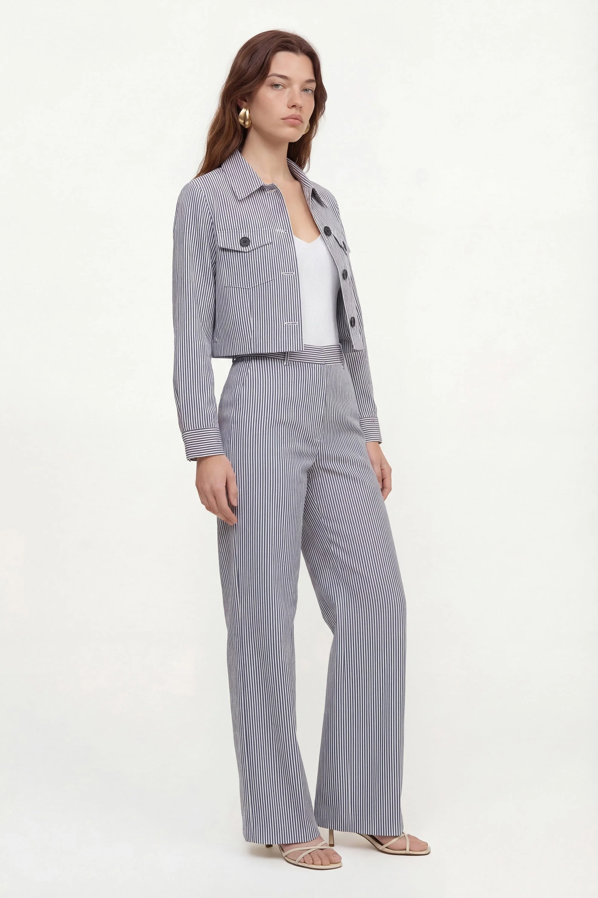 VESTE COURTE RAYEE - COURTNEY - MARINE - Image 3